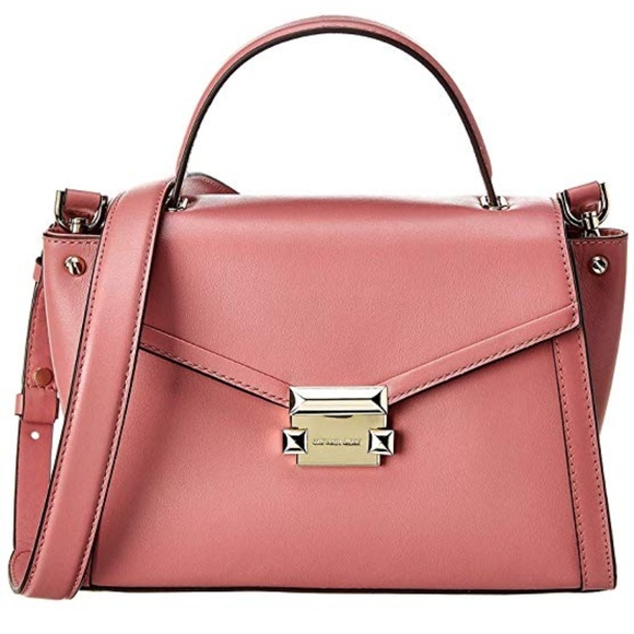 Michael Kors Handbags - Michael Kors Whitney Medium Top Handle Leather Sat